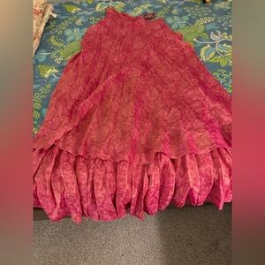 W vibrant Pink A-Line Kurta